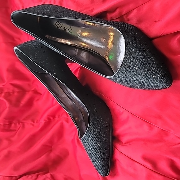 BELLINI sz11 glitter black dressy heel Zoot pump LIKE NEW - Picture 1 of 7
